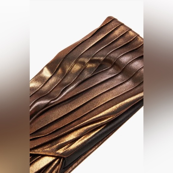 Eugenia Kim Azra Twisted Metallic Twill Bronze Turban Headband - Picture 5 of 11